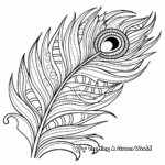 Zentangle Peacock Feather Coloring Pages for Relaxation 4