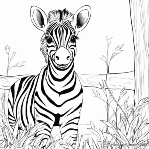 Zestful Zebra Coloring Pages 3