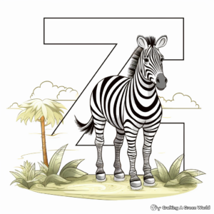 Zestful Zebra Coloring Pages 4