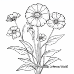 Zinnia Variety Coloring Pages: Different Types of Zinnias 1