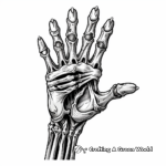 Zombie Skeleton Hand Coloring Pages for Horror Fans 1