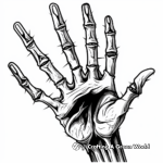 Zombie Skeleton Hand Coloring Pages for Horror Fans 3