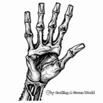 Zombie Skeleton Hand Coloring Pages for Horror Fans 4