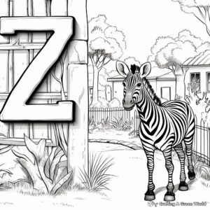 Zoo Entrance with Bright Banners Coloring Pages 3