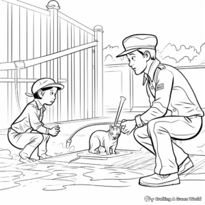 Zoo Keepers in Action Coloring Pages 3