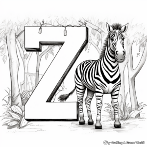 Zoo-Themed Birthday Party Coloring Pages 3