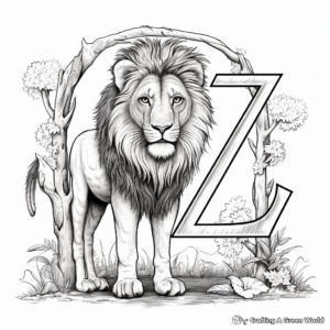 Zoom in: Detailed Zoo Animal Coloring Pages 2