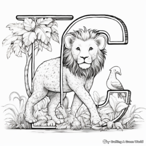 Zoom in: Detailed Zoo Animal Coloring Pages 4