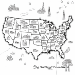 2023 USA Map with Events Coloring Pages 3