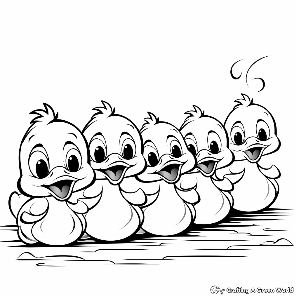5 Little Ducks Coloring Pages Free Printable All For One 5 Little Ducks Coloring Pages Free Printable All For One