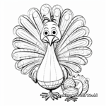 A Big Fat Thankful Turkey to Color Coloring Pages 2