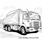 A Day in a Lifecycle of a Recycling Truck Coloring Pages 3
