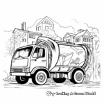 A Day in a Lifecycle of a Recycling Truck Coloring Pages 4
