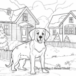 A St Bernard on a Snowy Day Coloring Pages 3