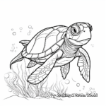 Absorbing Loggerhead Turtle Coloring Pages 1