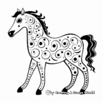 Abstract Appaloosa Horse Coloring Pages for Artists 1