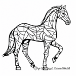 Abstract Arabian Horse Coloring Pages for Artists 4