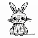 Abstract Art Bunny Unicorn Coloring Pages 2
