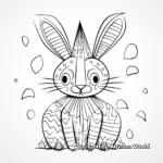 Abstract Art Bunny Unicorn Coloring Pages 4