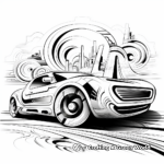 Abstract Art Car Coloring Pages for Artists 1