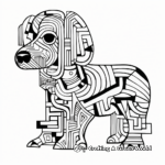 Abstract Art Dog Coloring Pages for Adults 1