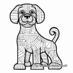 Abstract Art Dog Coloring Pages for Adults 2