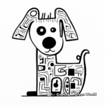 Abstract Art Dog Coloring Pages for Adults 4