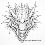 Abstract Art Dragon Head Coloring Pages for Artists 1