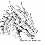 Abstract Art Dragon Head Coloring Pages for Artists 3