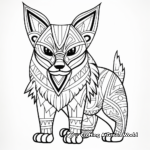 Abstract Art Fox Coloring Pages 1