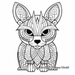 Abstract Art Fox Coloring Pages 4
