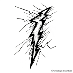 Abstract Art Lightning Bolt Coloring Pages 1
