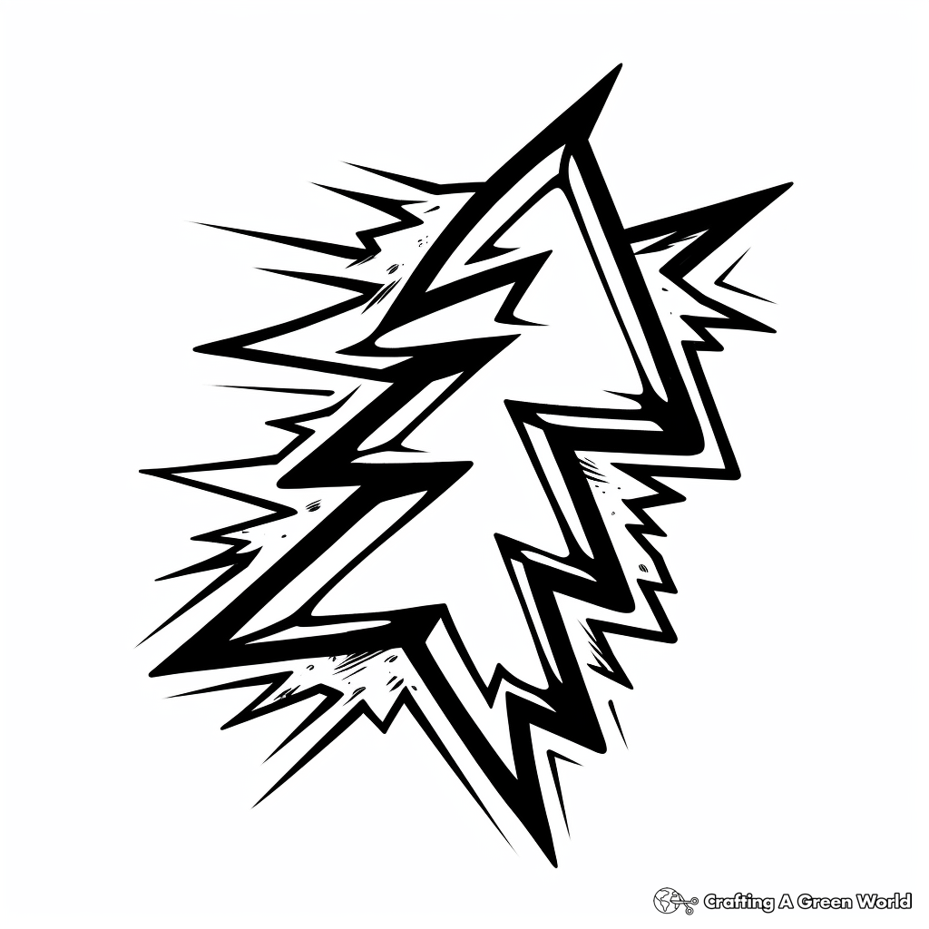 Abstract Art Lightning Bolt Coloring Pages 3