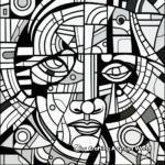Abstract Art Mosaic Coloring Pages for Artists 1