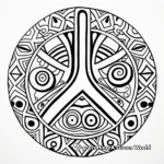 Abstract Art Peace Sign Coloring Pages 3
