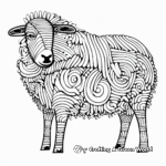 Abstract Art Sheep Coloring Pages 2