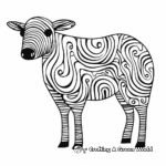 Abstract Art Sheep Coloring Pages 4