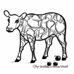 Abstract Art Strawberry Cow Coloring Pages for Artists 2