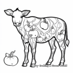 Abstract Art Strawberry Cow Coloring Pages for Artists 3