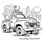Abstract Art Tow Truck Coloring Pages 1