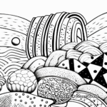 Abstract Artisan Bread Coloring Pages for Artists 1