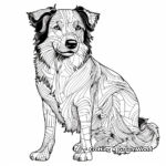Abstract Artistic Border Collie Coloring Pages 2