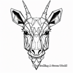 Abstract Artistic Giraffe Head Coloring Pages 4