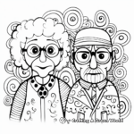Abstract Artistic Grandparents Coloring Pages 3