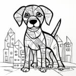 Abstract Beagle Coloring Pages for Artists 1