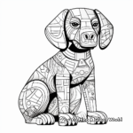 Abstract Beagle Coloring Pages for Artists 4