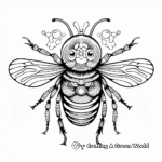 Abstract Bee Coloring Pages for Artists 1