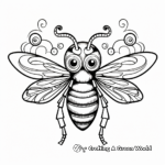 Abstract Bee Coloring Pages for Artists 3