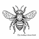Abstract Bee Coloring Pages for Artists 4