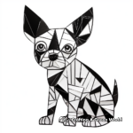 Abstract Boston Terrier Coloring Pages for Art Lovers 1
